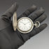 1920s antique Longines pocket watch silver side hunter works well